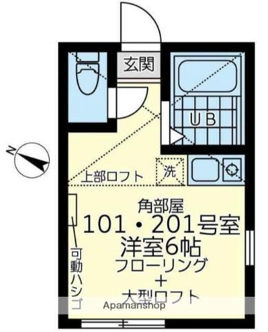 ユナイト上末吉グランドスラム(ワンルーム/1階)の間取り写真