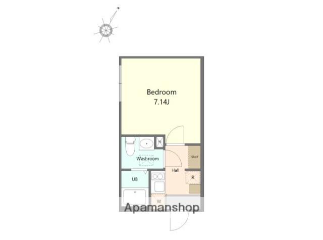 AGRANDE ODAKYU-SAGAMIHARAⅢ(1K/1階)の間取り写真