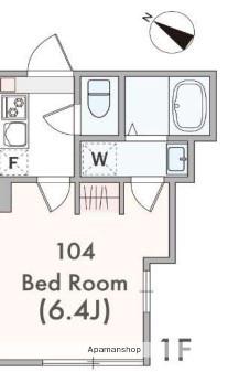 アザーレ・アサンテ日吉B(1K/1階)の間取り写真