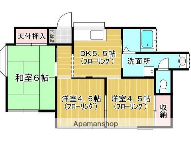 小田急電鉄江ノ島線 藤沢本町駅 徒歩11分 1階建 築57年(3DK)の間取り写真
