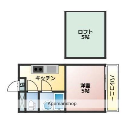 タウンコート森野(1K/4階)の間取り写真