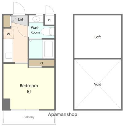 ALIVE(ワンルーム/3階)の間取り写真