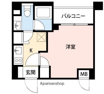 SQUARE CITY YOKOHAMA NEGISHI(1K/7階)の間取り写真