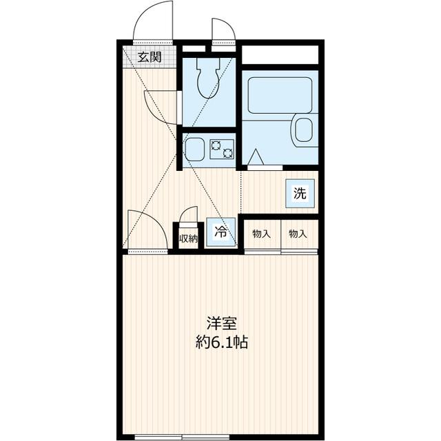 レオパレスベルフルール(1K/2階)の間取り写真