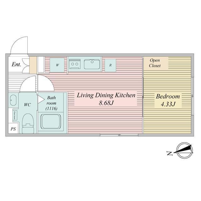 LIVEFLAT馬込(1LDK/3階)の間取り写真