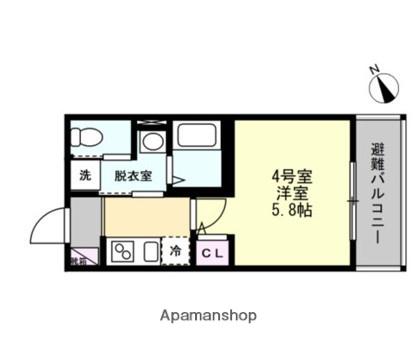 ベイルーム金沢六浦(1K/1階)の間取り写真