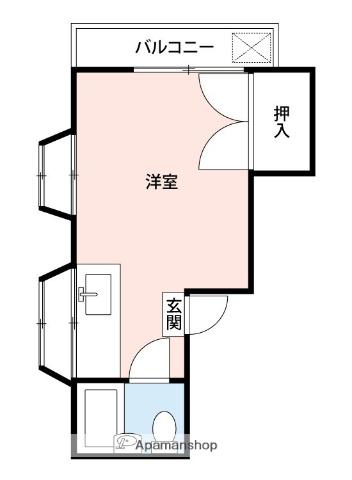 ラークヒルズ(ワンルーム/1階)の間取り写真