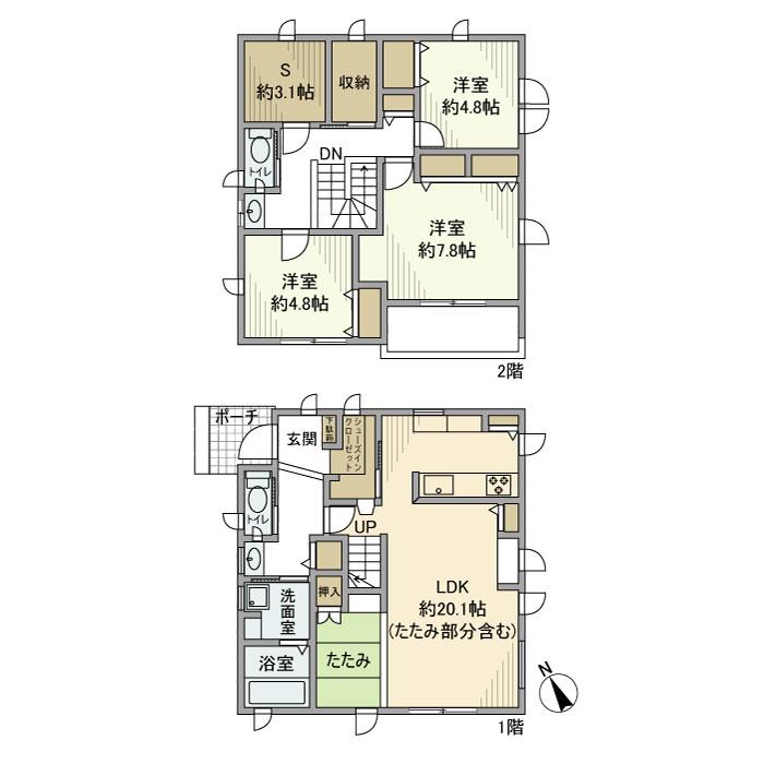 小田急電鉄小田原線 伊勢原駅 徒歩14分 2階建 築5年(3SLDK)の間取り写真
