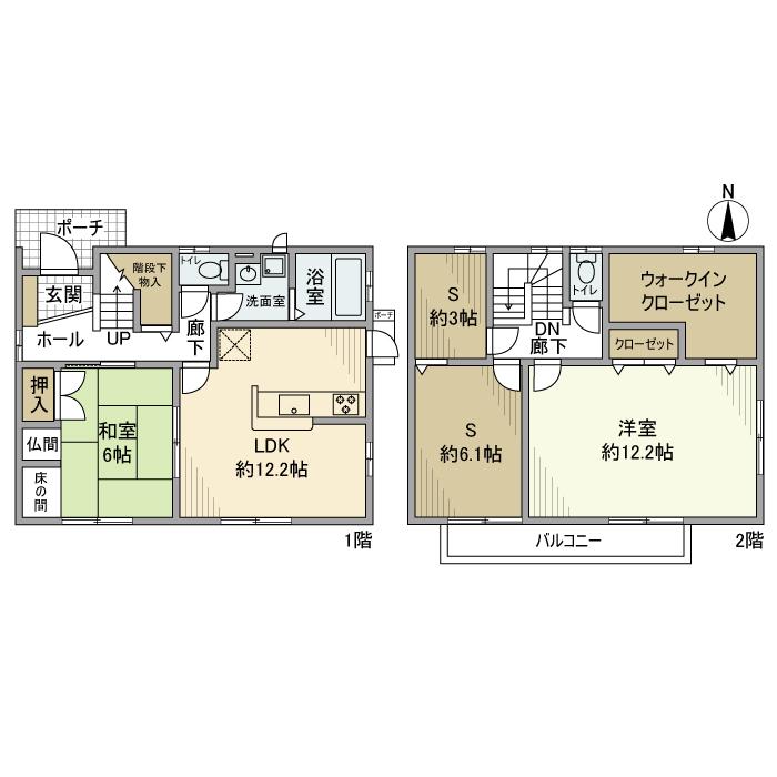 京浜東北・根岸線 大井町駅 徒歩7分 2階建 築23年(2SLDK)の間取り写真