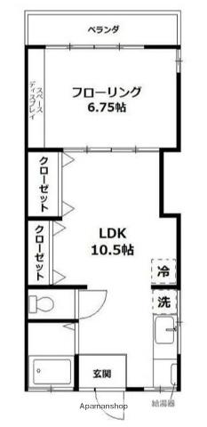 第一メゾンみわ(1LDK/1階)の間取り写真