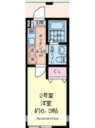 シティハイツ座間(1K/1階)の間取り写真