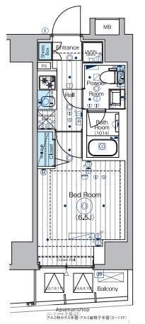 MAXIV横浜吉野町TRE(1K/9階)の間取り写真