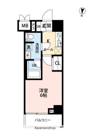 SQUARE CITY YOKOHAMA NEGISHI Ⅱ(1K/2階)の間取り写真