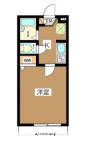 アップヒルズ西馬込(1K/1階)の間取り写真
