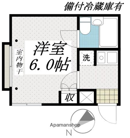 ジュネパレス座間第13(1K/3階)の間取り写真