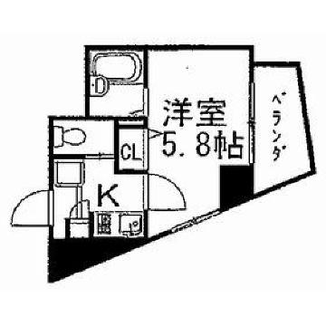 グランドソレーユ(1K/8階)の間取り写真