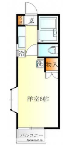 パレ菊名(ワンルーム/2階)の間取り写真