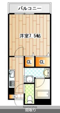 ビューサイト横浜(1K/9階)の間取り写真