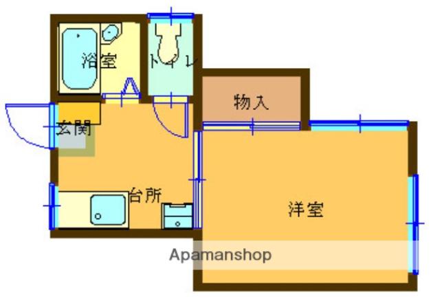 ナーモⅠ(1K/1階)の間取り写真