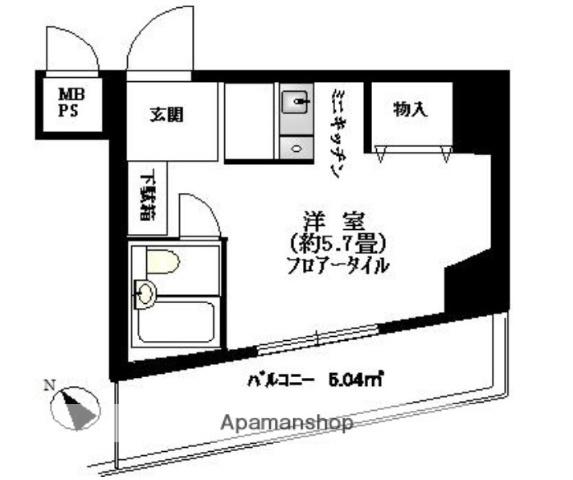 シーズ西横浜(ワンルーム/7階)の間取り写真