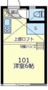 エコルステージ東白楽(ワンルーム/2階)の間取り写真