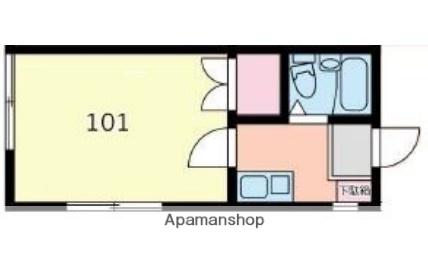 アネックスK(1K/1階)の間取り写真