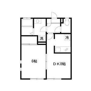 ライズ新杉田(1DK/1階)の間取り写真