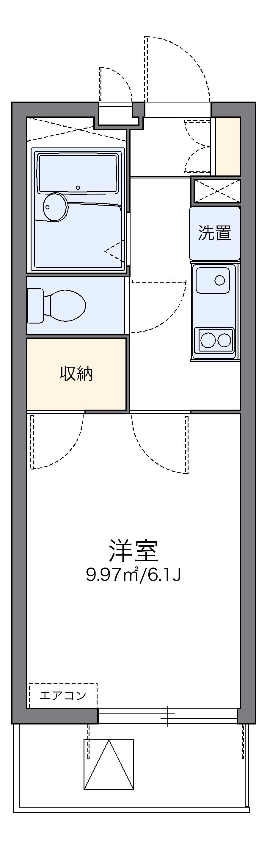 レオパレス横浜堀ノ内(1K/3階)の間取り写真