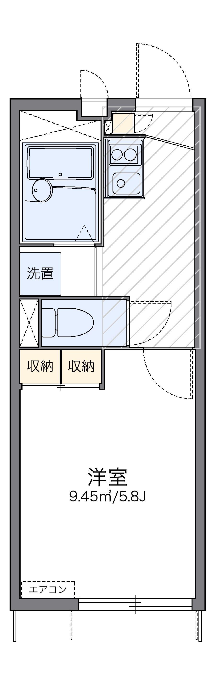 レオパレスそよかぜ 1階階 間取り