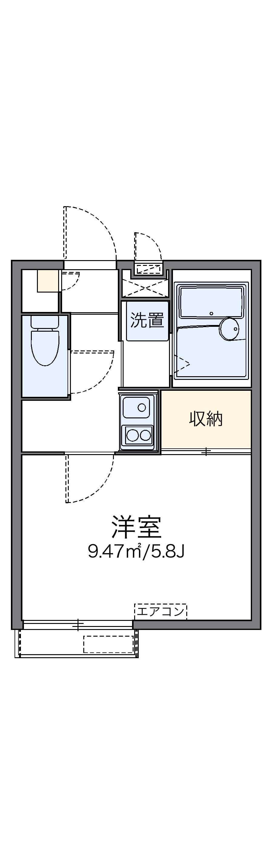 レオパレスベルサリーゼ 1階階 間取り