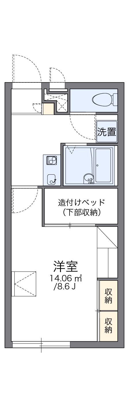 レオパレスRIVAⅢ(1K/1階)の間取り写真
