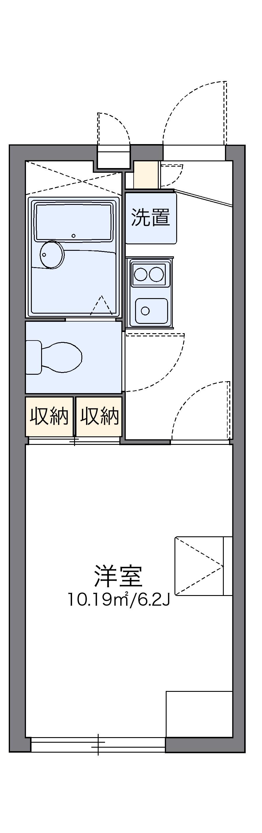 レオパレスエキノックスC 2階階 間取り