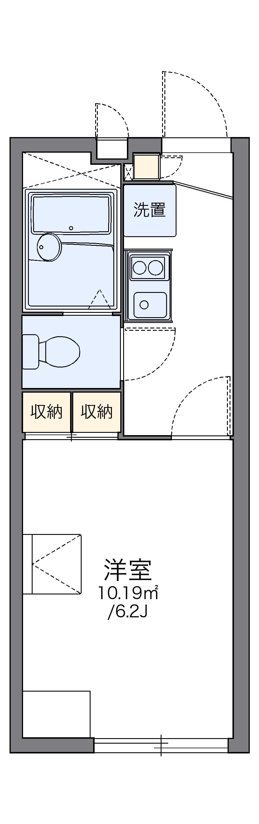 レオパレスIZM I 2階階 間取り