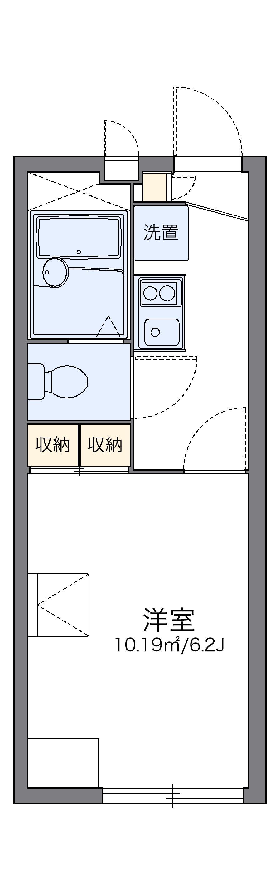 レオパレスヨロズヤF 2階階 間取り
