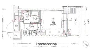フェニックス横濱関内BAY GAIA(1K/9階)の間取り写真