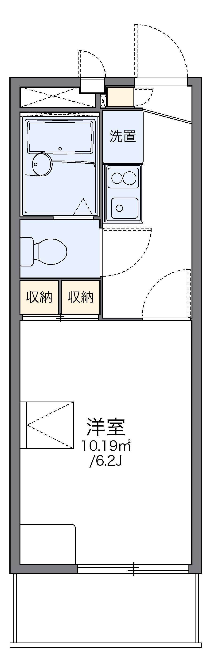 レオパレス笠間 1階階 間取り