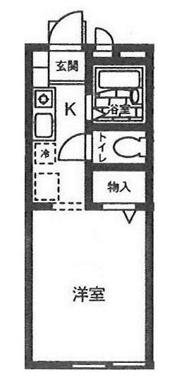 フィオーレ南太田(ワンルーム/1階)の間取り写真