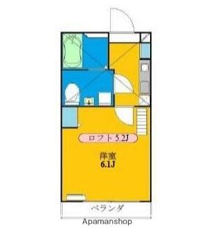 フルール井土ヶ谷(1K/2階)の間取り写真