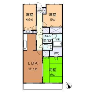 パレススクエア港南台(3LDK/1階)の間取り写真