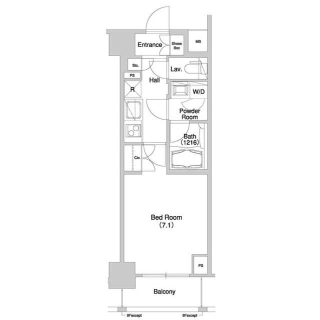 グラマシー横濱関内 5階階 間取り