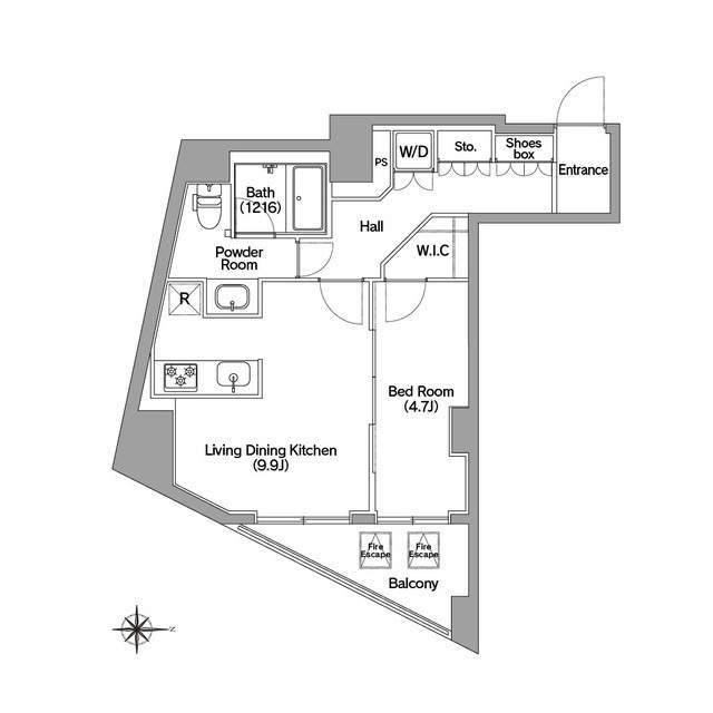 コンフォリア馬込(1LDK/5階)の間取り写真