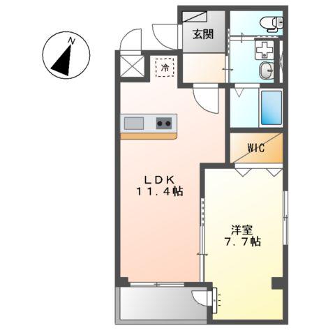 CHARME SUENAGA(1LDK/3階)の間取り写真