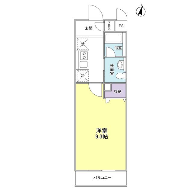 小田急電鉄江ノ島線 中央林間駅 徒歩4分 4階建 築23年(1K/1階)の間取り写真