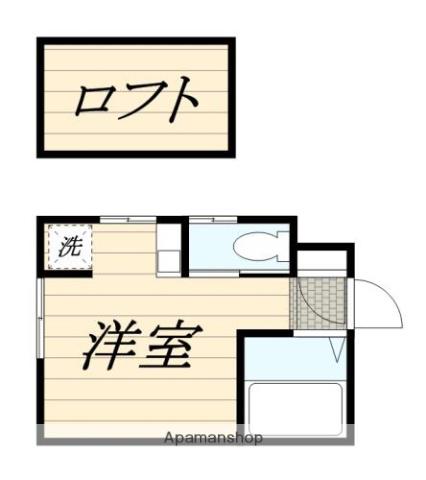 パンシオン長後NO.1(ワンルーム/1階)の間取り写真