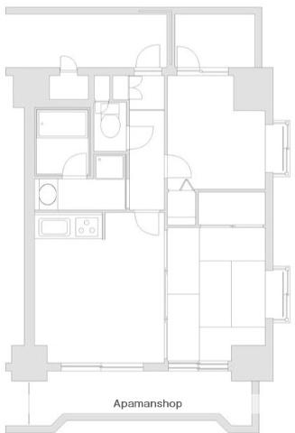 ライオンズプラザ海老名(2DK/7階)の間取り写真