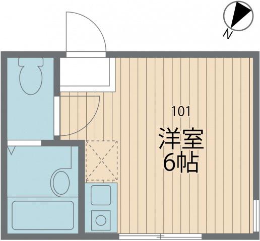 ユナイト井土ヶ谷ミストラルの杜(ワンルーム/1階)の間取り写真