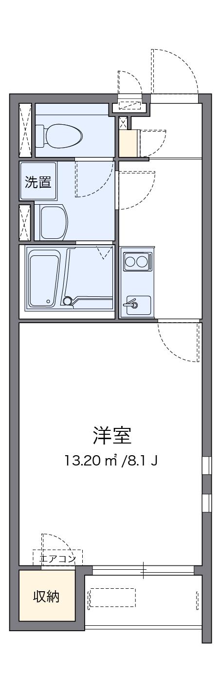 クレイノビッグアロー座間(1K/2階)の間取り写真