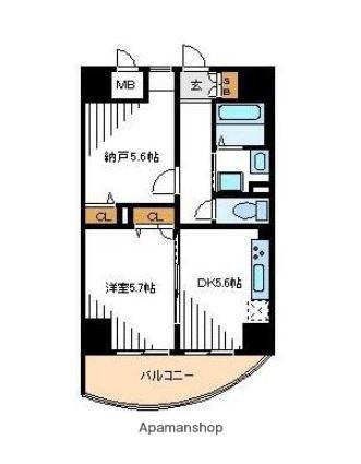 AIRY AVENUE 戸手(1SDK/7階)の間取り写真