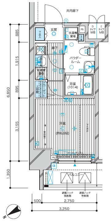 メインステージ蒲田VIエグザ 9階階 間取り