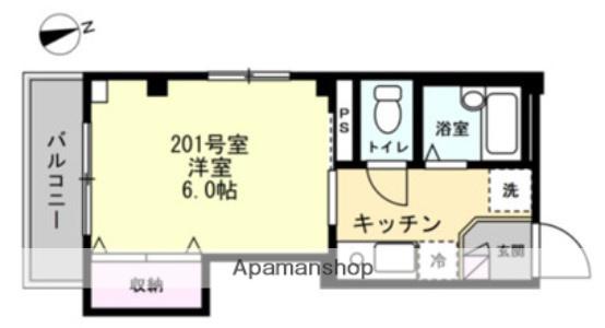 フォレストヒルズ(1K/2階)の間取り写真